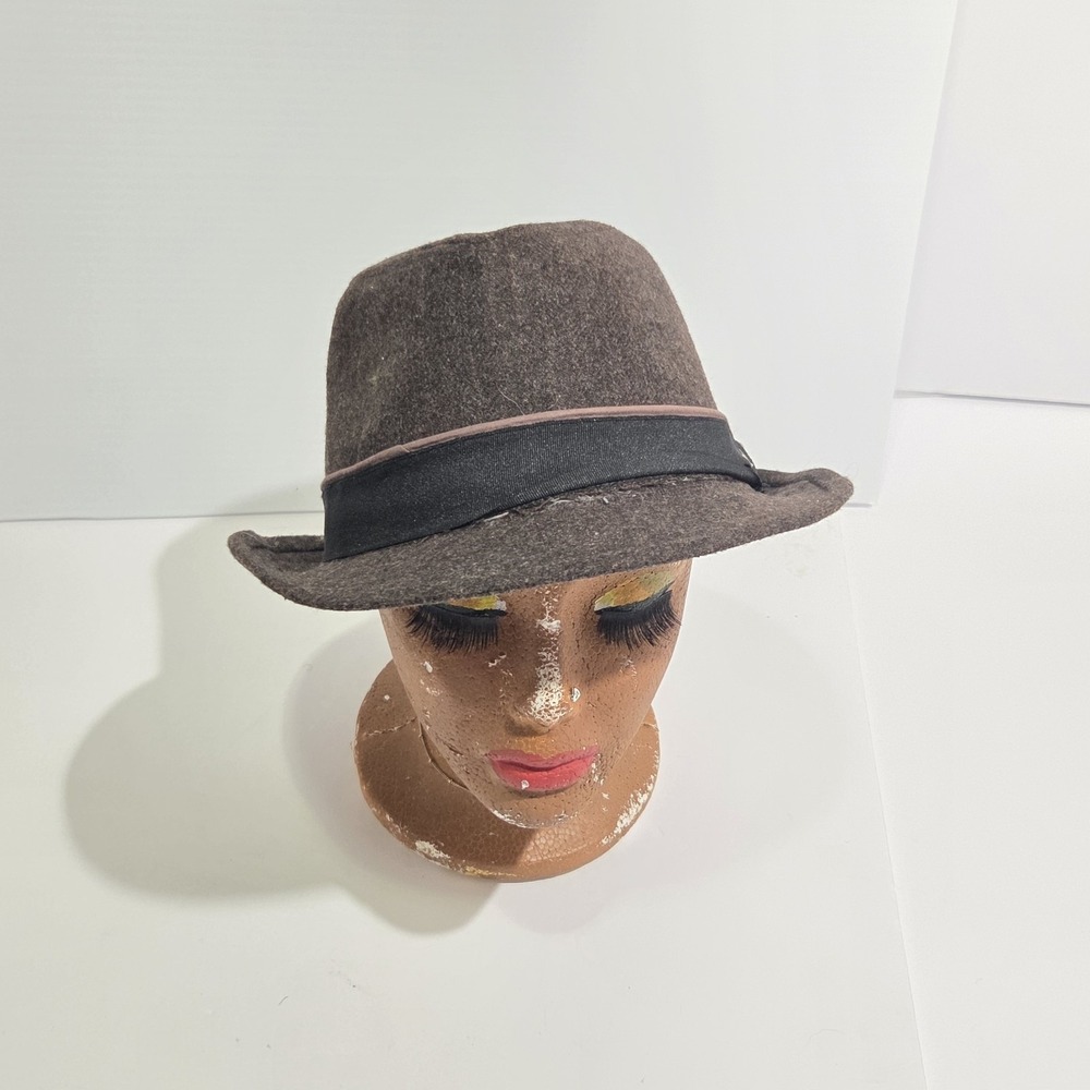 Stetson Fedora Hat All American Wool Blend Brown‎ Men's Size L XL XLG Fedora...
